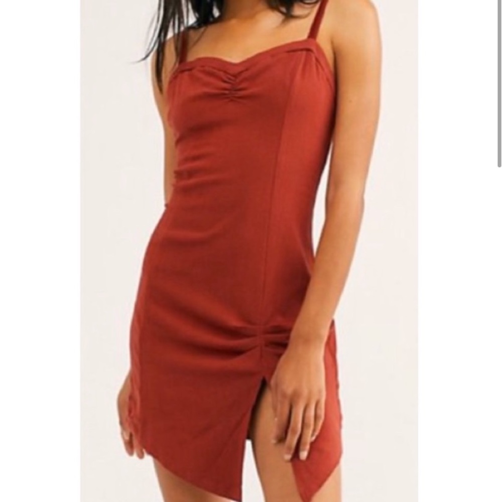 Free People Monroe Mini Dress in Mangosteen